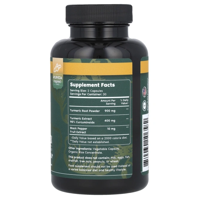 Primal Harvest, комплекс из куркумы с экстрактом черного перца, 60 капсул