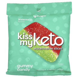 Kiss My Keto, Gummy Candy, ломтики арбуза, 6 пакетиков по 50 г (1,76 унции)