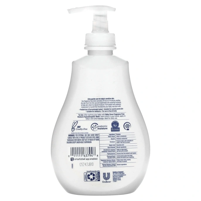 Dove, Baby, увлажняющий лосьон для чувствительной кожи, без запаха, 384 мл