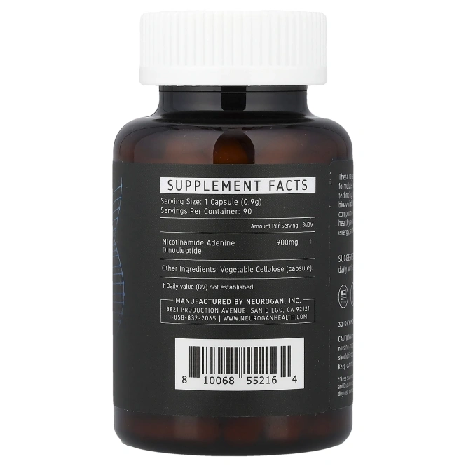 Neurogan Health, NAD+, средство для обновления клеток, 900 мг, 90 капсул