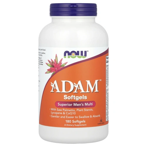 NOW ADAM мужские мультивитамины, 180 желатиновых капсул