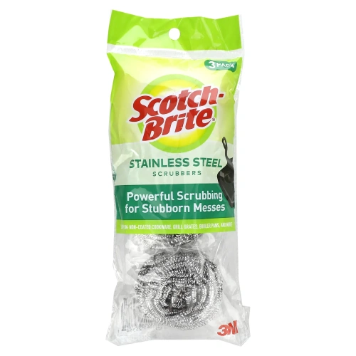 Scotch-Brite, Скрубберы из нержавеющей стали, 3 скруббера