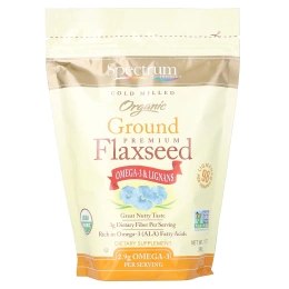 Spectrum Essentials, Органическое молотое льяняное семя премиум-класса, 396 г