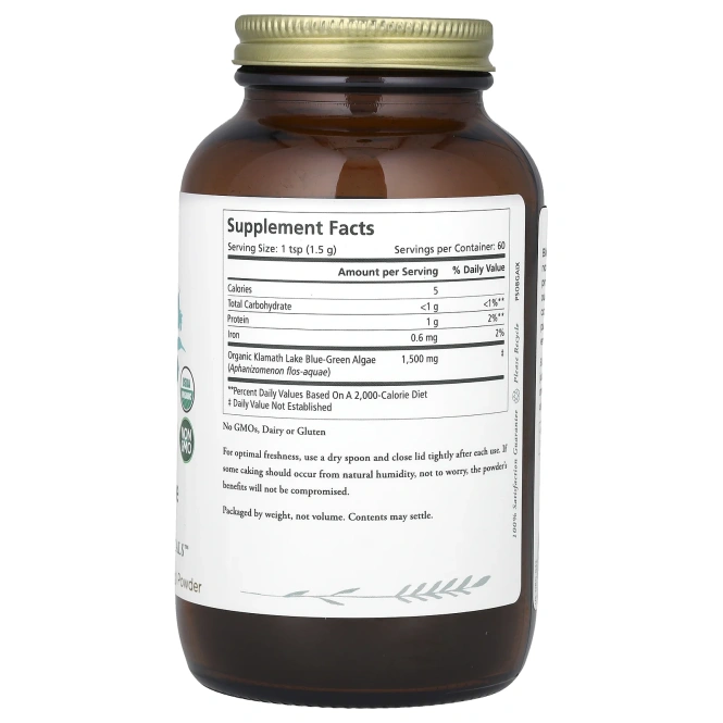 Pure Synergy, Organic Pure Klamath Crystals, сине-зеленые водоросли, 90 г (3,2 унции)