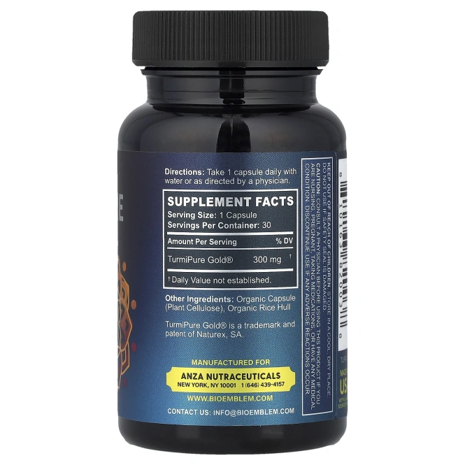 BioEmblem, Turmipure Gold®, 30 маленьких капсул (300 мг в 1 капсуле)