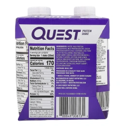 Quest Nutrition, Протеиновый коктейль, шоколад, 4 коктейля, 325 мл (11 жидк. унц.)