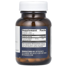 Metagenics, цинк AG, 60 таблеток