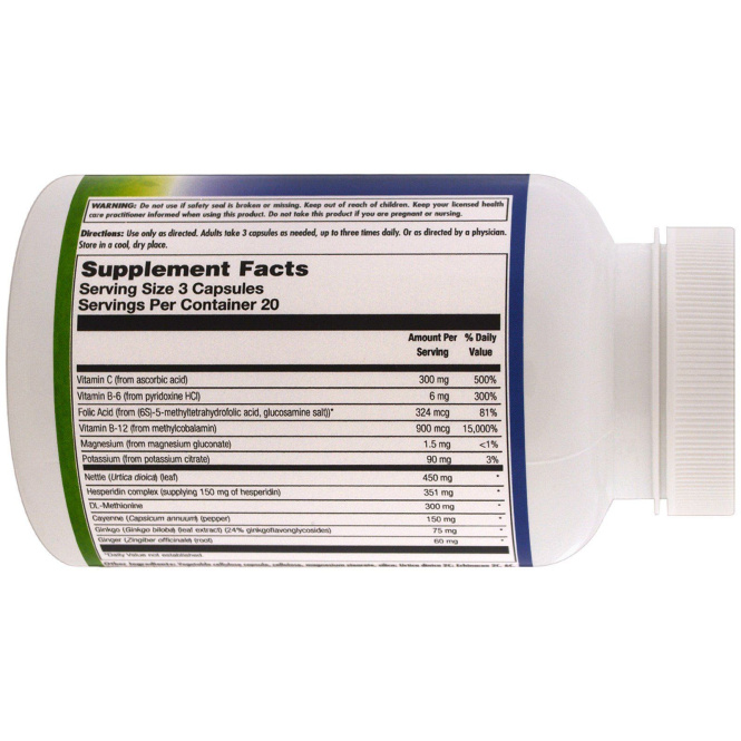 Vaxa International, Аллер-син, 60 растительных капсул