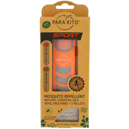Para'kito, Спортивная версия, браслет с репллентом от москитов + 2 пеллеты, оранжевый, набор из 3 предметов