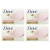 Dove, Косметическое мыло «Розовое», 4 шт. по 113 г