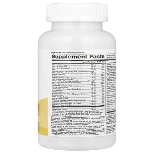 Super Nutrition, Супериммунный мультивитаминный комплекс с суперадаптогенами, зеленью, специями и антиоксидантами, 240 растительных капсул