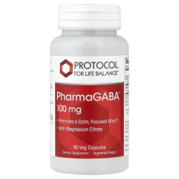 Protocol for Life Balance, PharmaGABA® с цитратом магния, 90 вегетарианских капсул