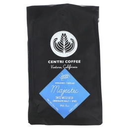 Centri Coffee, Centri Coffee, органический Majestic, шоколадный солод и специи, цельные зерна, без кофеина, 340 г (12 унций)