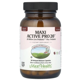 Maxi Health, Maxi Active Pro 20 ™, 20 миллиардов, 30 капсул с отсроченным высвобождением