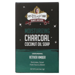 My Magic Mud, Charcoal, Coconut Oil Soap, Grounding Vetiver Amber, 5 oz (141.7 g)