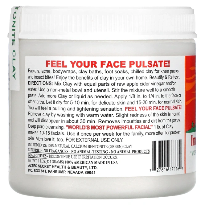 Aztec Secret, Индийская лечебная глина, 1 фунт (454 г)