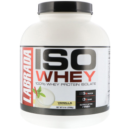 Labrada Nutrition, ISO Whey, 100% изолят сывороточного протеина, ваниль 5 фунтов (2268 g)