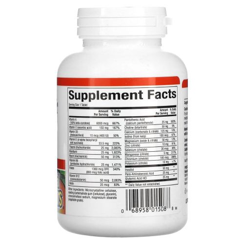 Natural Factors, Супермультивитамин, без железа, 90 таблеток