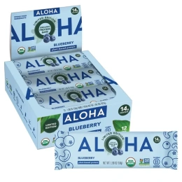 Aloha, Organic Protein Bars, Blueberry, 12 Bars, 1.98 oz (56 g) Each