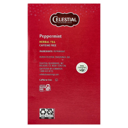 Celestial Seasonings, травяной чай, перечная мята, без кофеина, 40 чайных пакетиков, 66 г (2,3 унции)