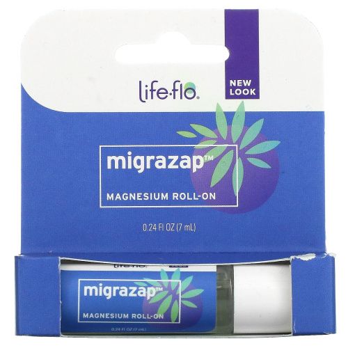 Life-flo, Migrazap, Шариковый аппликатор с магнием, 7 мл