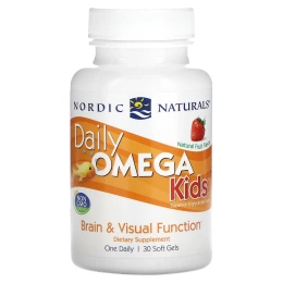 Nordic Naturals Daily Omega kids, фруктовый вкус (500 мг), 30 жевательных капсул