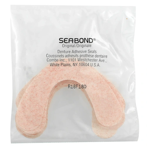 SeaBond, Адгезивные пломбы для протезов, оригинальные, верхние, 15 шт.