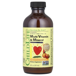 Мультивитаминный и минеральный комплекс, Апельсин/Манго, Multi Vitamin & Mineral, ChildLife, 237 мл