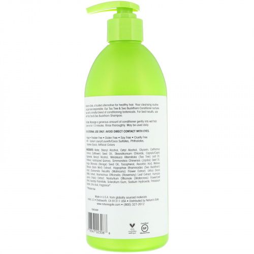 Nature's Gate, Tea Tree + Sea Buckthorn Conditioner, For Oily Hair, 18 fl oz (532 ml)