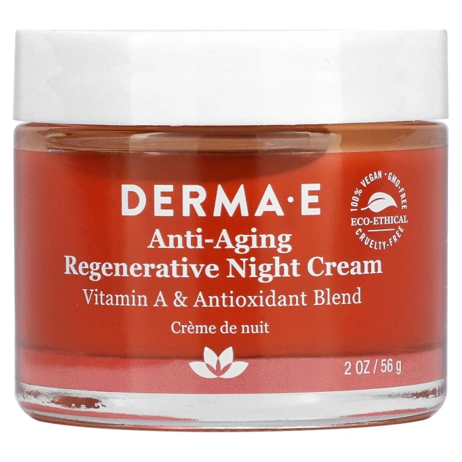 Derma E, Антивозрастной ночной крем, 2 унции (56 г)