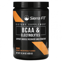 Sierra Fit, аминокислоты с разветвленными цепями (BCAA) и электролиты, 7 г BCAA, со вкусом манго, 435 г (15,34 унции)