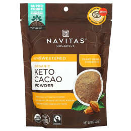 Navitas Organics, Органический кето-какао в порошке, 227 г (8 унций)