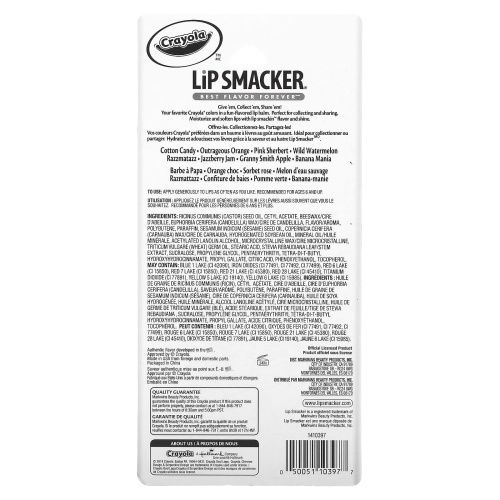 Lip Smacker, Crayola, набор бальзам для губ, 8 в упаковке, 4,0 г (0,14 унции) каждый