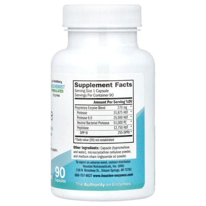 Houston Enzymes, пептизид AFP, 90 капсул