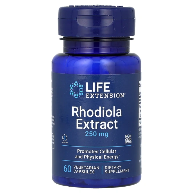 Life Extension, Экстракт родиолы, 250 мг, 60 растительных капсул