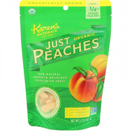 Karen's Naturals, Organic Just Peaches, 1.2 oz (34 g)
