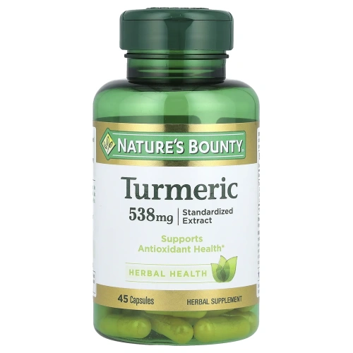 Nature's Bounty, Куркума, стандартизированный экстракт, 538 мг, 45 капсул