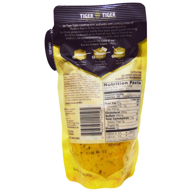 Tiger Tiger, Cоус симмер, корма, 10,5 унций (300 г)