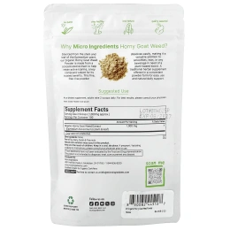 Micro Ingredients, порошок из органического горянки, 100 г (3,53 унции)