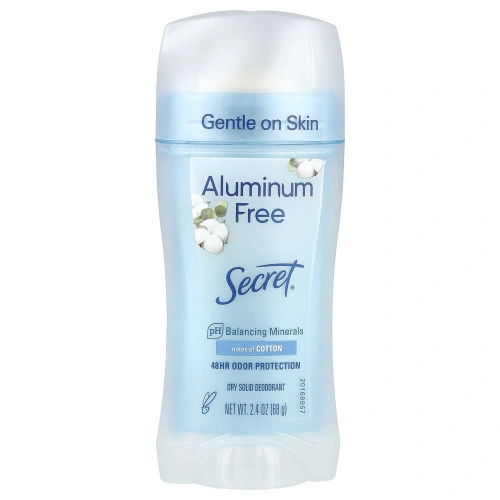 Secret, Дезодорант без алюминия, хлопок, 68 г (2,4 унции)