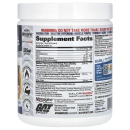 GAT, Sport, NITRAFLEX Burn, голубая малина, 204,9 г (7,23 унции)