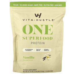 VitaHustle, One Superfood Protein, ванильный вкус, 616 г (1,35 фунта)
