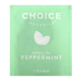 Choice Organic Teas, травяной чай, перечная мята, без кофеина, 16 чайных пакетиков, 17 г (0,60 унции)