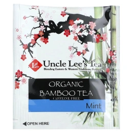 Uncle Lee's Tea, Органический бамбуковый чай, мята, без кофеина, 18 чайных пакетиков, 28,8 г (1,02 унции)