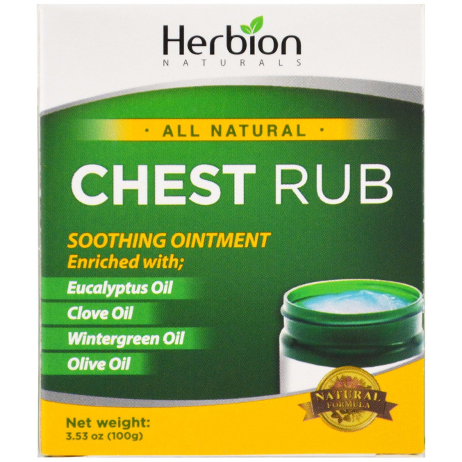 Herbion, All Natural, грудное натирание, 3,53 унции (100 г)