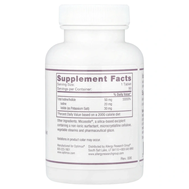 Optimox Corporation, Йодорал, 50 мг, 90 таблеток