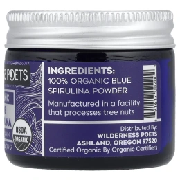 Wilderness Poets, Органический фикоцианин из голубой спирулины, 14 г (0,5 унции)