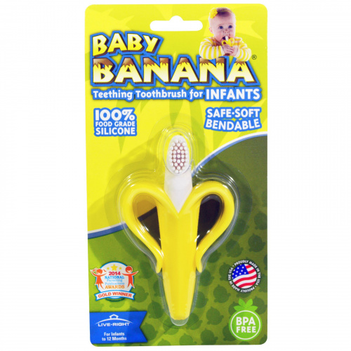 Baby Banana, Зубная щетка для прорезывания зубов для малышей, 1 прорезыватель