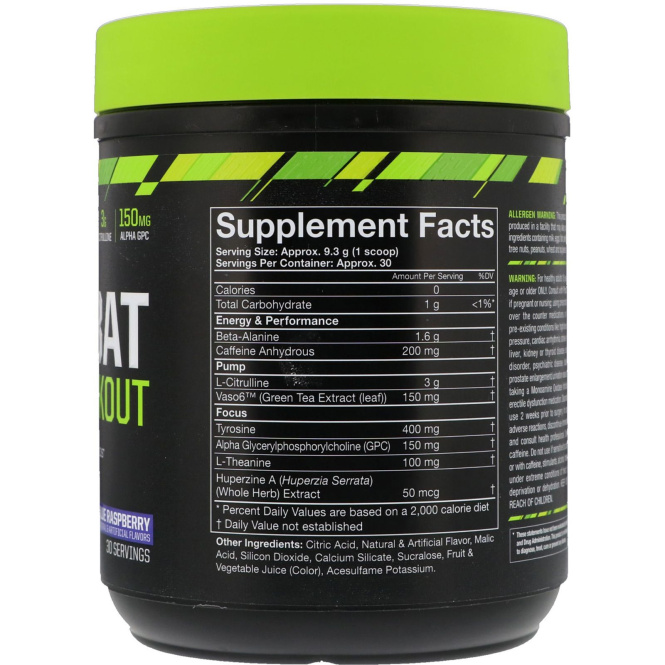 MusclePharm, Combat Pre-Workout, Blue Raspberry, 9.84 oz (279 g)