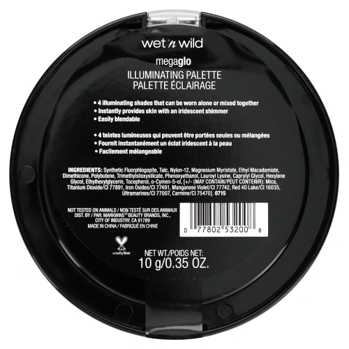 wet n wild, MegaGlo, палитра для сияния кожи, розовый, 10 г (0,35 унции)